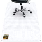 BesWin Office Chair Mat for Carpet, 91 x 122 cm Heavy Duty Non-slip Carpet Protector Chair Mat for Home Office, Transparent Chair Floor Protection Mat with Studs, Ship Flat and Easy Chair Movement