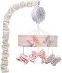 Lambs & Ivy Baby Blooms Pink Butterfly Musical Baby Crib Mobile Soother Toy