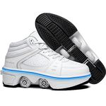 Pairobin Roller Skate Shoes - Sneakers - Roller Shoes 2-in-1 Suitable for Outdoor Sports Skating Invisible Roller Skates The Best Choice for Building Confidence Style