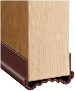 DoubleCare 39.37 Inch Door Draft Stopper, Double Weather Stripping, Windproof PVC Under Door Seal & Insulator Door Sweep, Insect-Proof Soundproofing Strip, for Exterior/Interior Doors(Brown)