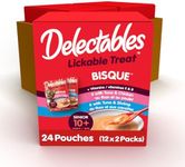 Hartz Delectables Bisque Senior 10+ Lickable Wet Cat Treats, Variety Flavour, 24 Pack
