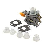 HURI Carburettor & Gasket & Primer Bulb for Ryobi and Homelite 26cc 30cc Trimmer Brushcutter Replacement 308054015 Ryobi Strimmer RBC30SESA RLT30CESA RPR3025JA RHT2660DA RBC30SBSA Carburetor