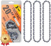 NEOTEC Chainsaw Chain 20 Inch .325" Pitch .050" Gauge 80 Drive Links Fits For 450 (Rancher), 545 (Rancher), 550 (XP), Craftsman, Jonsered (3 Chains)