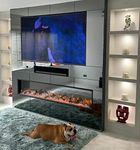 Digital Flames 72 INCH DIGITAL FLAMES Designer Black 1500KW RECESSED Insert 2.5CM Very Thin Border Electric FIRE 2022, Size 1778mm (Length) 336mm (Width) 171mm (Depth)