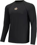 Ergodyne N-Ferno 6436 Men’s Lightweight Base Layer Shirt, Performance Fit, Breathable Material, Long Sleeve Black