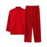 ZooBoo Martial Arts Suit - Chinese Traditional Tang Suit Kung Fu Uniforms, Red, XX-Large