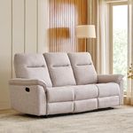 Home Centre Artise Fabric 3-Seater Recliner - Beige