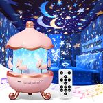 Night Light Kids, 15 Films+10 Soothing Sounds Baby Night Light Projector,Remote Kids Night Light Baby Projector Light,Star Projector Night Light Kids,Christening Gifts for Girls Baby Girl Gift Newborn