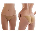 ORIMIDA Womens Butt Pads Butt Lifter Panty Seamless Lift Panty Bikini Padded Hip Underwear Shapewear, Skin, Large
