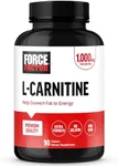 FORCE FACTOR L-Carnitine Supplement, L Carnitine Tartrate 1000mg Capsules to Convert Fat Into Energy, Support Muscle Recovery, and Boost Exercise Performance, Vegan, Non-GMO, 90 Tablets