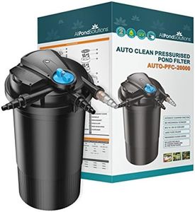 allpondsolutions Auto Cleaning Pressurised Koi Fish Pond Filter with UV Steriliser Light All in One - Ponds Up to 20000 litres - AUTO-PFC-20000