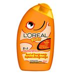 L'Oreal Paris Kids Shampoo and Conditioner, Orange Mango, 2 in 1, Paraben Free, Extra Gentle, Dermatologist Tested, Tear-Free, 265 ml