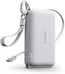 TORRAS PowerGo 3-in-1 Portable Charger 10000mAh, 45W Fast Charging Power Bank with Built-in 3.3 ft Retractable USB-C Cable & Wall Plug, Travel Essentials for iPhone 17/16/15, iPad, MacBook, Samsung
