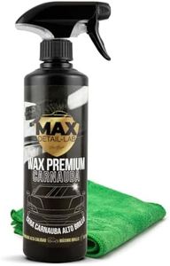 MAX DETAIL-LAB - Wax Premium - Cire Liquide Carnauba Voiture Lustrage Carrosserie, Haut Shine Auto, Protection Hydrophobe Ceramique, Nettoyage Sans Eau, Kit Detailing Professionnel Auto Moto, 500ml