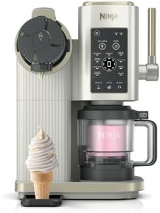 Ninja Creami Scoop&Swirl Ice Cream Maker Amazon Exclusive Bone & Champagne | Ninja Creami Scoop & Swirl turns almost anything into ice cream and soft serve at a button touch, scooped or swirled, NC701IV