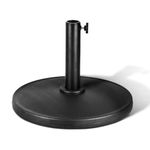 KEPLIN 9kg Cast Iron Effect Parasol Base – Heavy Duty Metal Garden Patio Furniture Stand for Umbrella, Canopy, Gazebo, Awning etc. – Diameter 45mm (9 kg, Black Plain)