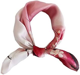 FONYVE 100% Mulberry Silk Scarfs for Women - Lightweight Square Satin Head Scarf - Small Silk Hair Scarf for Sleeping 21" x 21"