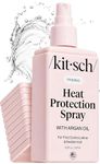 Kitsch Heat Protection Spray for Hair – Heat Protectant for Hair with Argan Oil – Styling Hair Spray for Frizz Control, Shine & Damage Protection – Protects Strands | Ideal Gifts for Women – 201ml