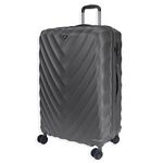 Rocklands London Lightweight 4 Wheel ABS Hard Shell Luggage Suitcase TSA Lock - ABS 16 (Grey, Large (H76xW51xD29 cm))