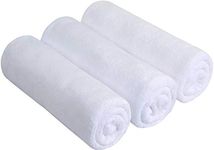 BW&HM Microfibre Gym Towels Fast Drying Ultra Soft Super Absorbent Sports Sweat Workout Towels for Women and Men 3 Pack 40cm x 80cm (White)