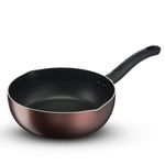 Tefal Day by Day Non Stick Deep Frypan, Smart Thermo Signal Temperature Indicator Technology, Titanium Coating, Black, 24cm,2100112995