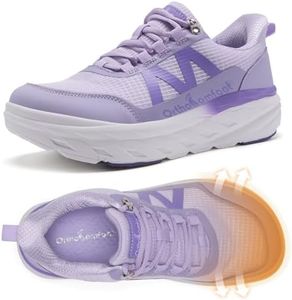 Women's Orthopedic Diabetic Wide Tennis Shoes:Comfortable Arch Support for Plantar Fasciitis, Hammer Toes & Neuropathy, Shock Absorbent Non-Slip Tennis Shoes for Driving, Work,Purple Size 11