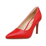 DREAM PAIRS Women's Dpu213 High Heel Platform Dress Pump Shoes,Red,Size 5