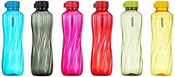 Amazon Brand - Solimo 1000 ml Plastic Water Bottle | Set of 6 |Multi Color