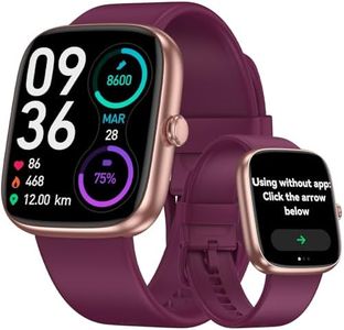 DAVIKO Fitness Tracker Senior Friendly No App/Phone Required, 1.83'' HD Touchscreen, Waterproof Fitness Watch with Heart Rate Sleep Monitor Activity Tracker, Pedometer watch, Smart Watch for Women Men