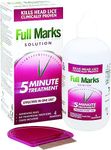 Full Marks Solution 4 Treatments, to Kill Head Lice and Nit Eggs Solution with Nit Comb Included , 200 ml , Pack of 1