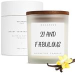 21st Birthday Gifts for Her. 21st Birthday Gifts for Him, Luxury Vanilla Scented Candle 220g, 21st Candle, Chandelle Bougies Parfumée