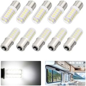 ULITECO RV Lights Bulbs 10PCS, BA15S 1156 1141 7506 1003 7506 LED Bulbs, 12V RV Interior Lights,Camper Lights for RV Camper Trailer Boat Trunk,6000-6500K Cool White