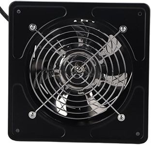 40W Ventilador de escape montado en la pared Extractor de bajo ruido Ventilador Ventilador Ventilador de flujo de escape axial para Baño Cocina Garaje, 6 pulgadas (Black)