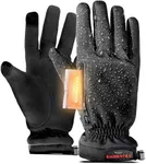 RANGLAND Heated Winter Gloves for Adults with Hand Warmer Compartment, Triple Layer Insulated (-20F) Warm Fleece Lining, Touchscreen Tips - Includes 6 EmberTex Active Hot Packets (8-Hour) Size Medium