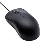 Amazon Basics 3-Button USB Wired Quiet Mouse – Standard, Black