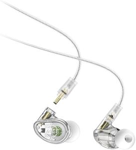 MEE audio - MX3 Pro Hybrid Triple-Driver, Customisible, Noise-Isolating, Universal-Fit Modular Musician's in-Ear Monitors Deatachable Cables - Clear