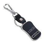 Techpro Leather Chrome Key Chain Key Ring Compatible with Jeep Car (Jeep)