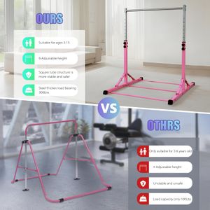 RokePro Foldable Gymnastics Bar – Adjustable Training Equipment