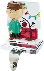 Peanuts Kurt Adler 5-Inch Charlie Brown with Doghouse Stocking Holder