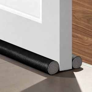 Kepfire Door Seal & Draft Stopper - 37 Inch Under Door Gap Blocker for Thermal Insulation, Noise Reducing, Particle Protection- Black