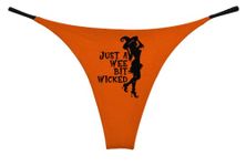 Southern Sisters Wee Bit Wicked With Thong Women's (Pack of 1), Orange, L