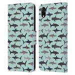 Head Case Designs Officially Licensed Andrea Lauren Design Sharks Sea Animals Leather Book Wallet Case Cover Compatible With Apple iPhone XR