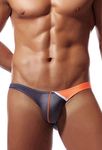 Newsywell Men's Ice Silk Bikinis Low Rise Spandex Bulge Micro Briefs Swimwear Underwear Grey X-Large