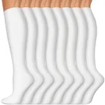 Iseasoo Copper Compression Socks (15-20 mmHg) for Men & Women - Running, Hiking, Cycling, Travel - Improves Circulation（L/XL）