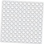 Bondwet Round Adhesive Silica Gel Bumpers Door Cabinet Drawer Safety Stopper Mute Buffer, 3x8 mm, Clear -(100)