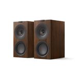KEF Q Concerto Meta Passive Bookshelf HiFi Speakers, Walnut | Music | TV & Home Cinema | Gaming | 3-way Bass Reflex | 4" Uni-Q Driver with MAT | 6.5" LF Driver
