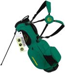 Stripebird Golf Stand Bag with Hub for Magnets (Green) - 4 Way Full-Length Dividers Golf Club Bag - Flexfit Rotatable & Adjustable Dual Straps - Lightweight Golf Bag Stand - Golf Bags for Men