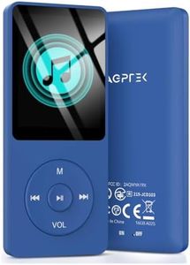 AGPTEK A02S 16GB MP3 Player, 70 Hours Playback Lossless Sound Music Player, Supports up to 128GB, Dark Blue