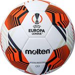 UEFA Europa League UEL Official Football, White/Orange/Black, Model: 5000 'Match Ball', Size 5