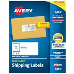 Avery White Mailing Labels for Ink Jet Printers, 2 x 4 Inch, Box of 1000 (8463)